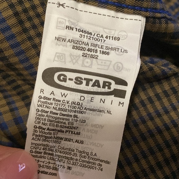 NWT G-Star plaid shirt Womens XL button down Overshirt western Workwear - Picture 10 of 14